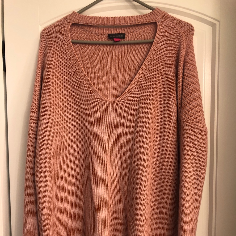 Vince Camuto neckline cutout sweater